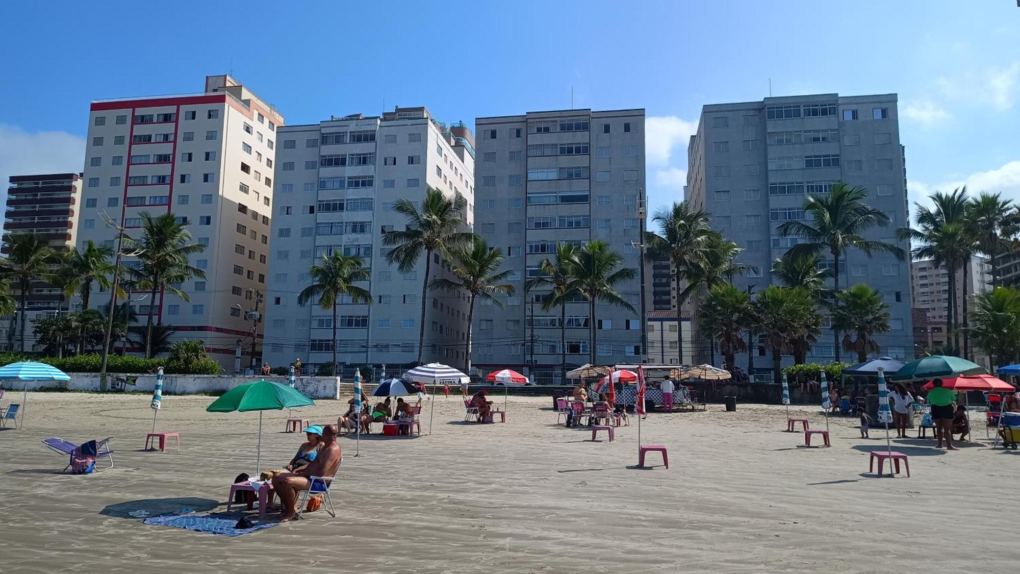 Apartamento Pe Na Areia Vila Caicara Praia Grande  Exteriör bild